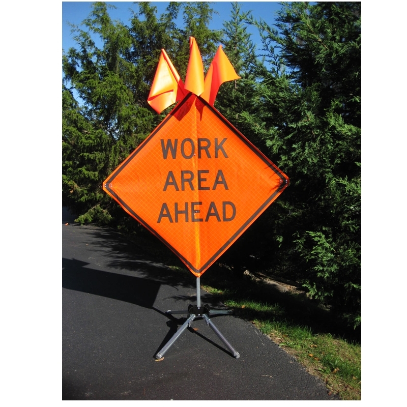 Work Area Ahead  - 36 x 36 Roll Up Sign 